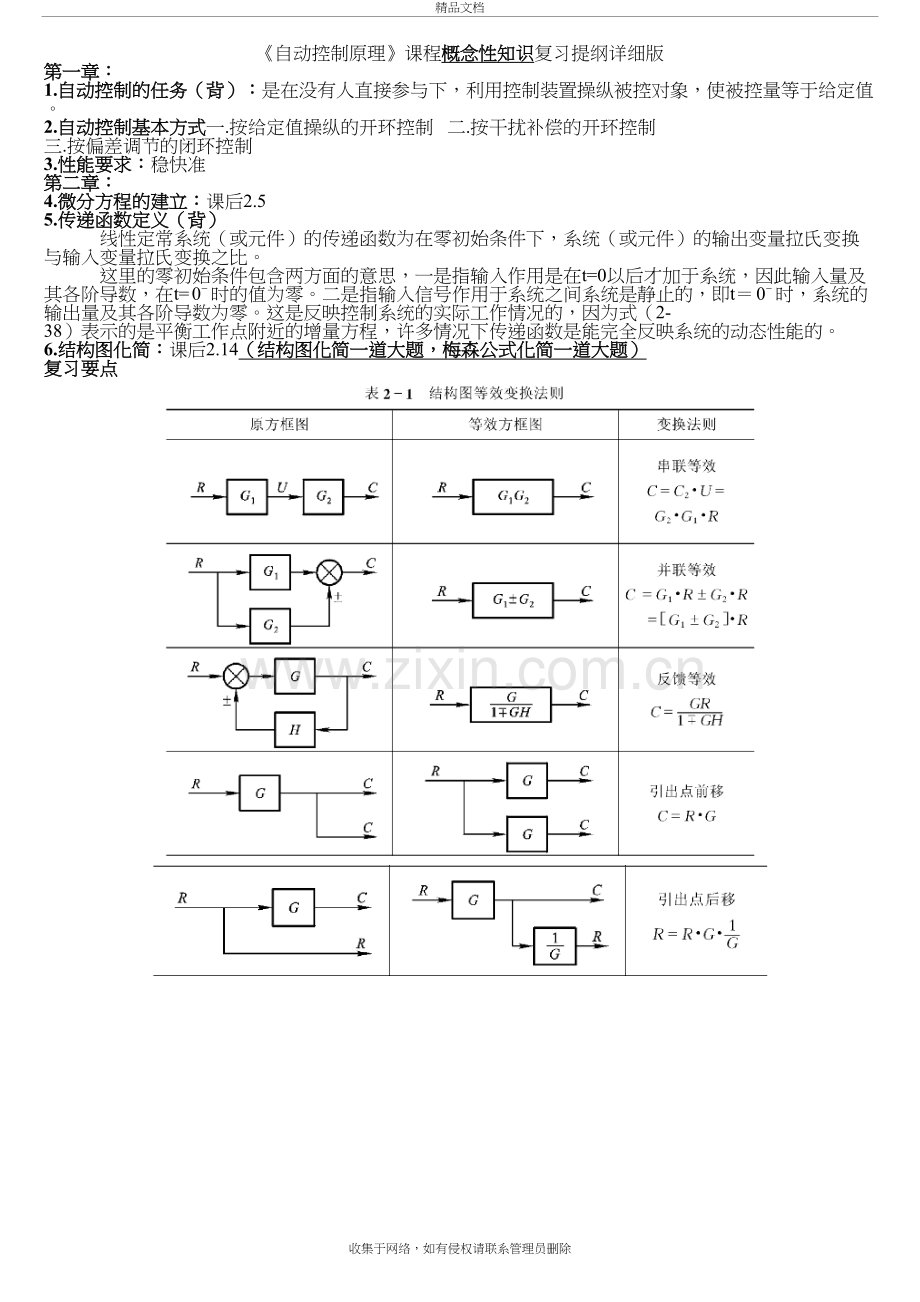 自动控制原理复习提纲(整理版)word版本.doc_第2页