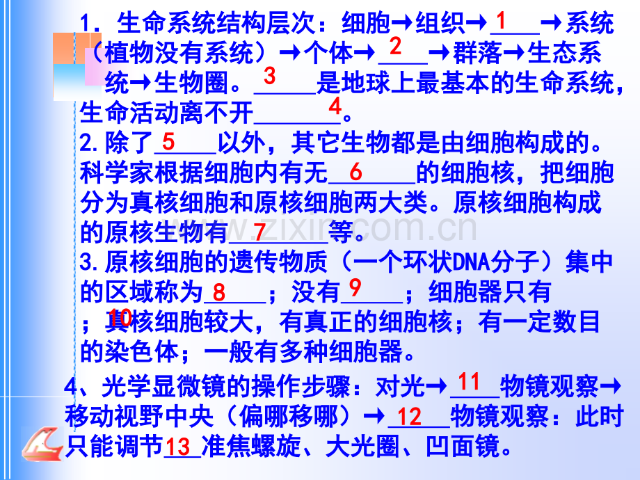 高中生物必修1知识默写过关说课讲解.ppt_第1页