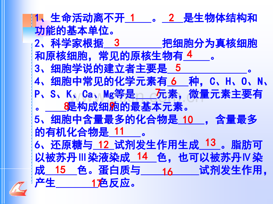 高中生物必修1知识默写过关说课讲解.ppt_第3页