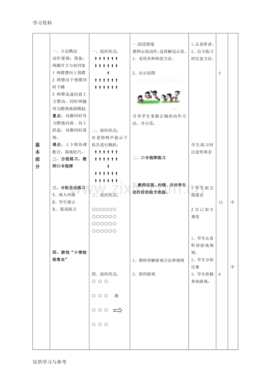 小学三年级公开课立定跳远教案及教学反思教学文稿.doc_第2页