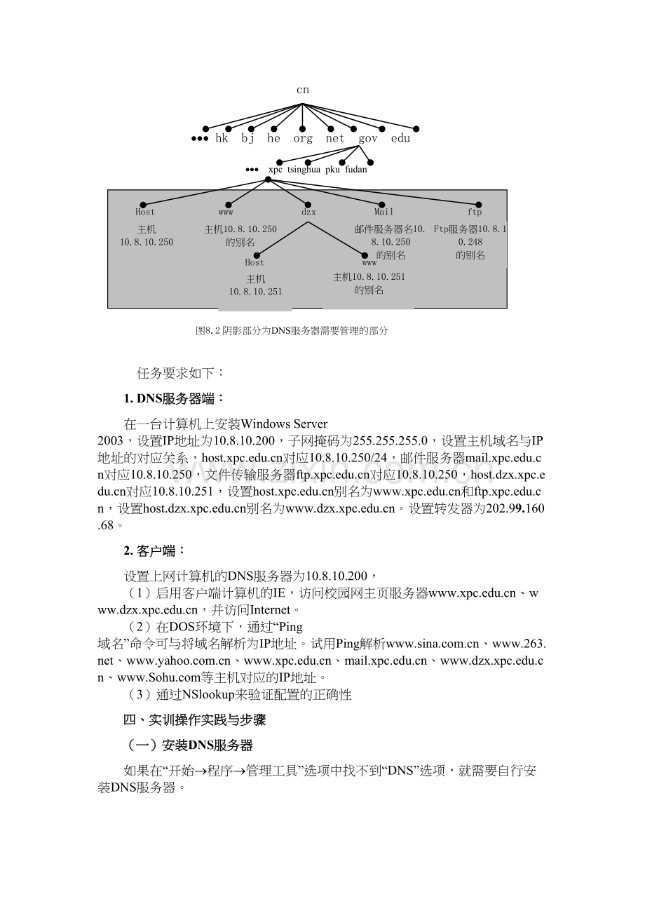 实训四：(2)DNS服务器的配置和使用教学文案.doc_第3页