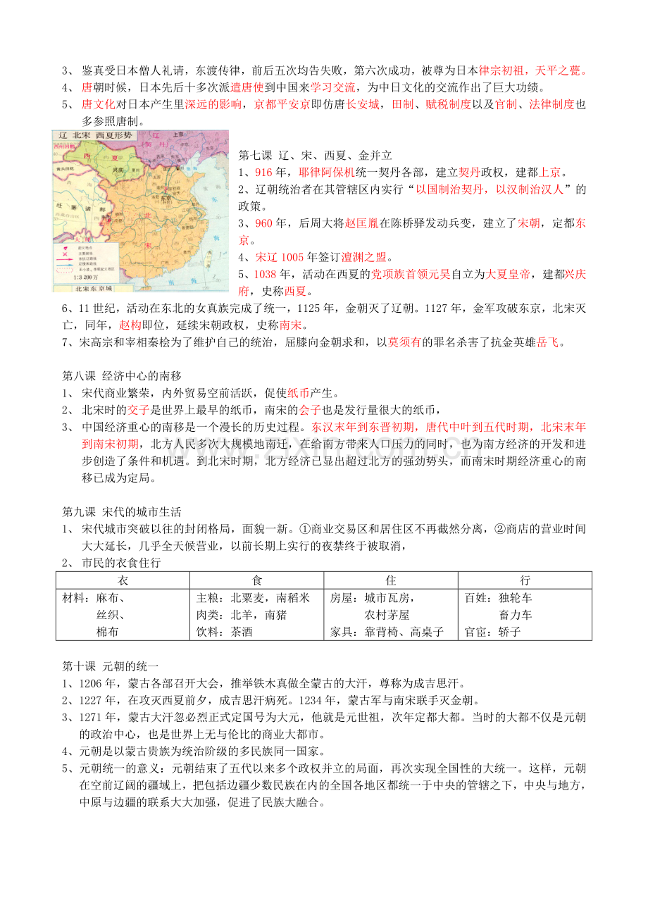 七年级下册历史复习提纲(华东师大)教学文案.doc_第2页