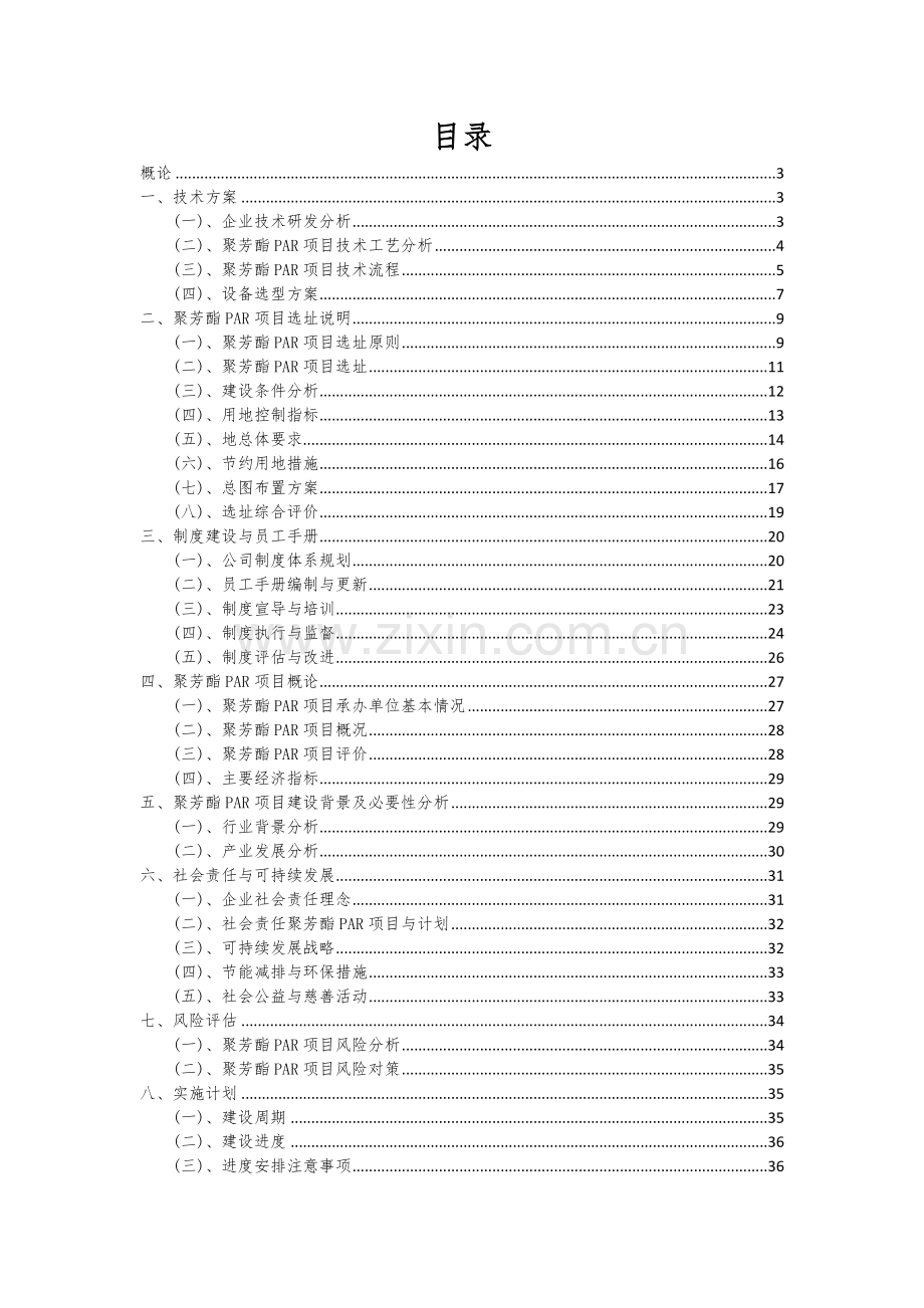 2024年聚芳酯PAR项目可行性分析报告.docx_第2页