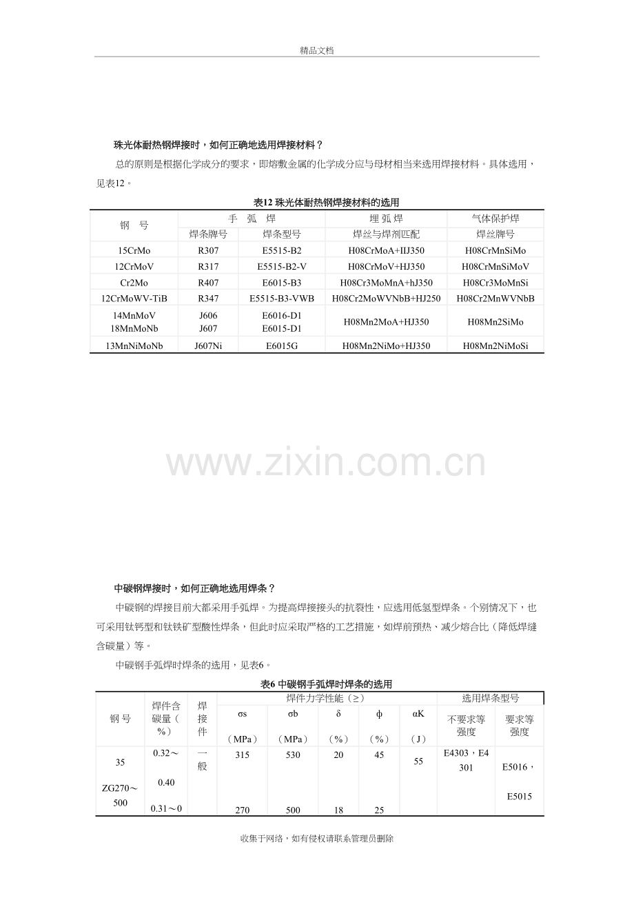 常用母材与焊材选用表学习资料.doc_第3页