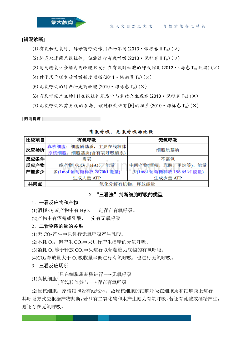 高中生物必修一光合作用与呼吸作用教学内容.pdf_第3页