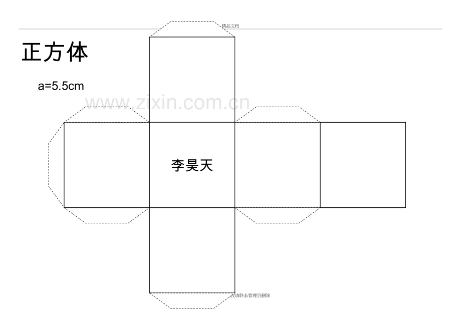 几何模型纸模图教学文稿.doc_第2页