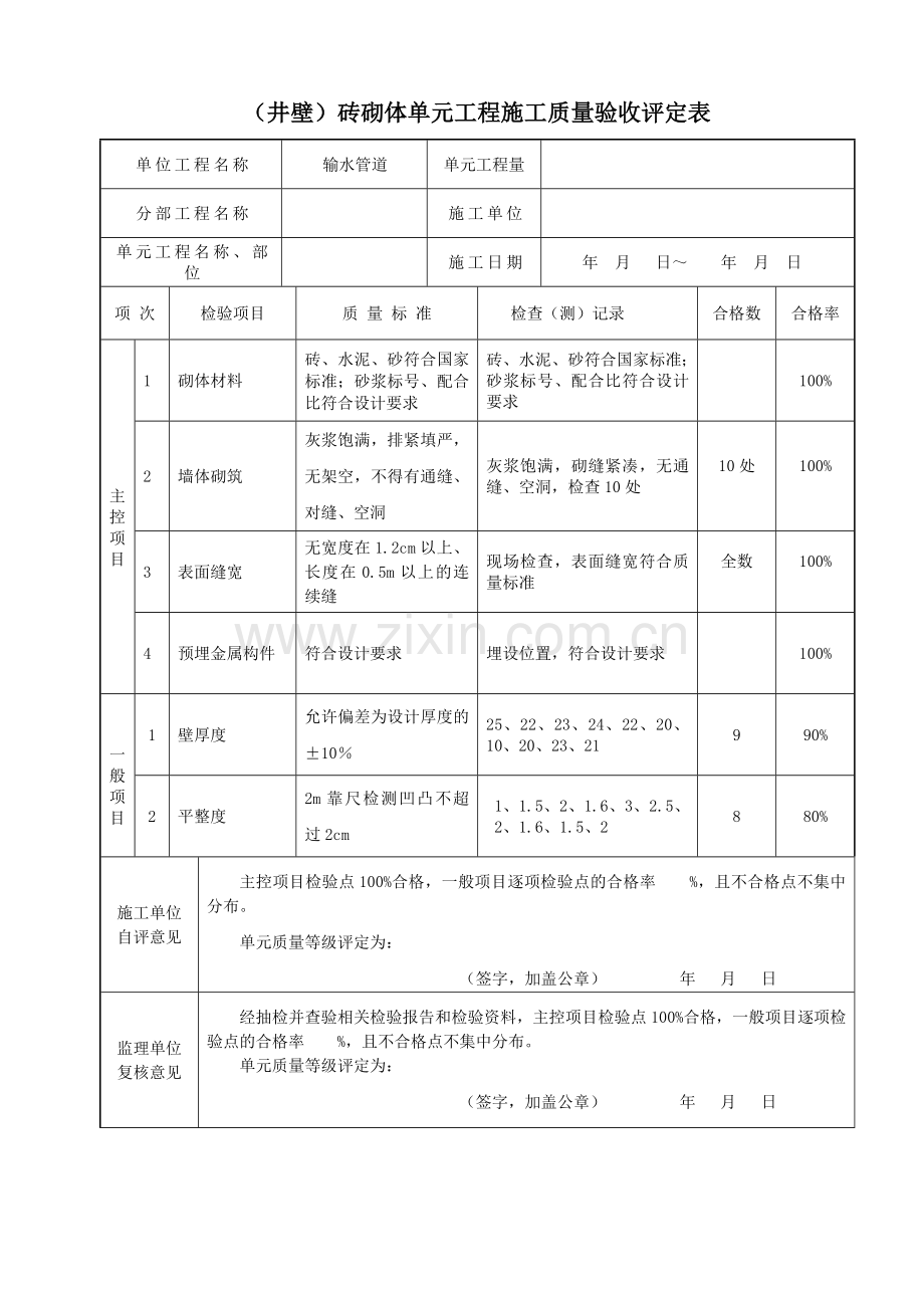 砖砌体质量评定表培训课件.doc_第2页