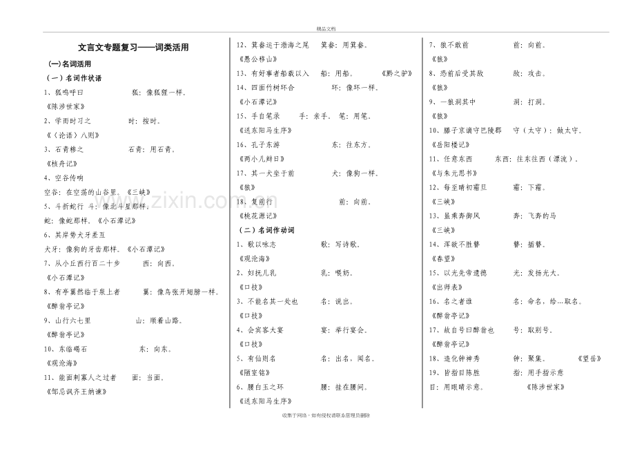 文言文专题复习——词类活用(1)备课讲稿.doc_第2页