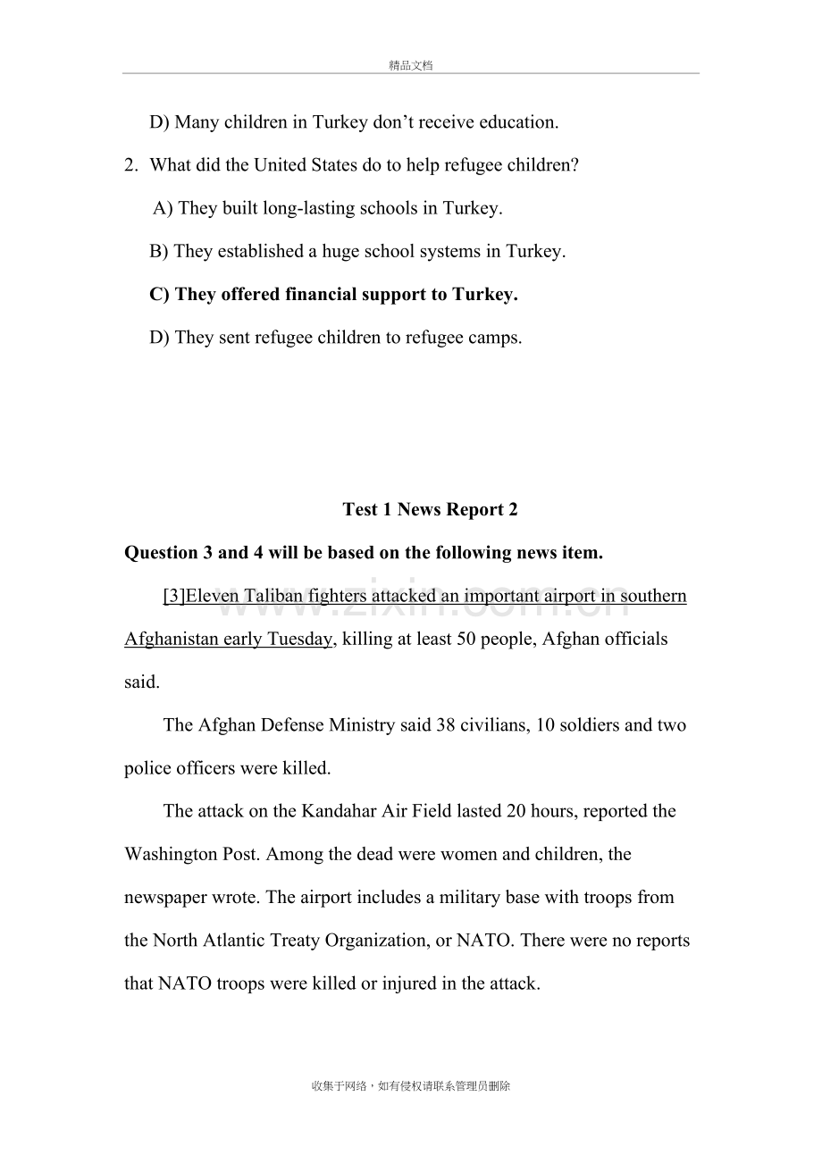 (整理)16级新闻听力Test1-6原文、问题、选项及答案电子教案.doc_第3页