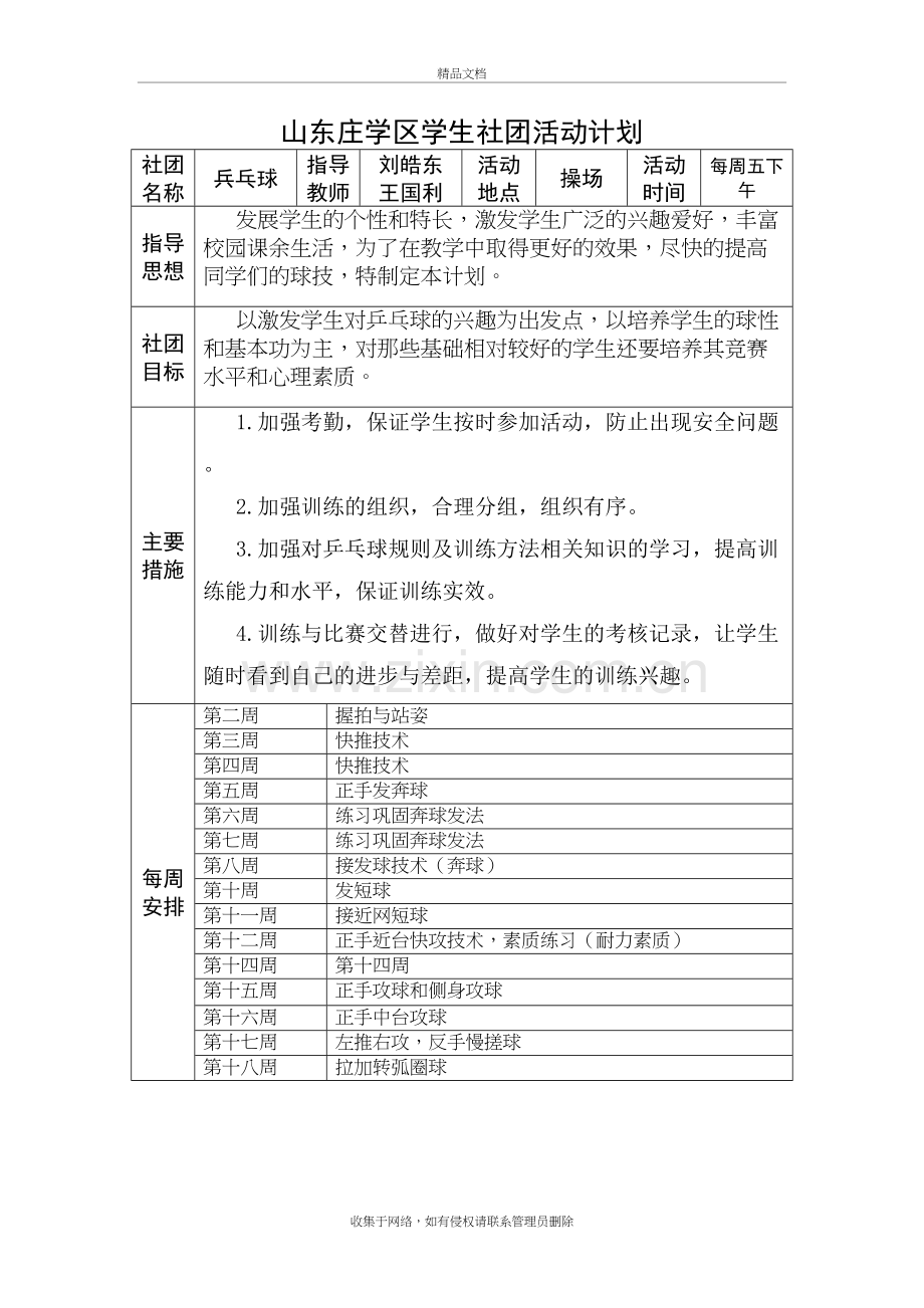 乒乓球社团活动计划和记录教程文件.doc_第2页