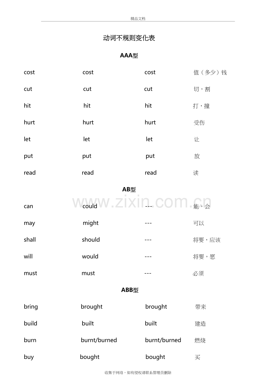 英语动词不规则变化表资料.doc_第2页