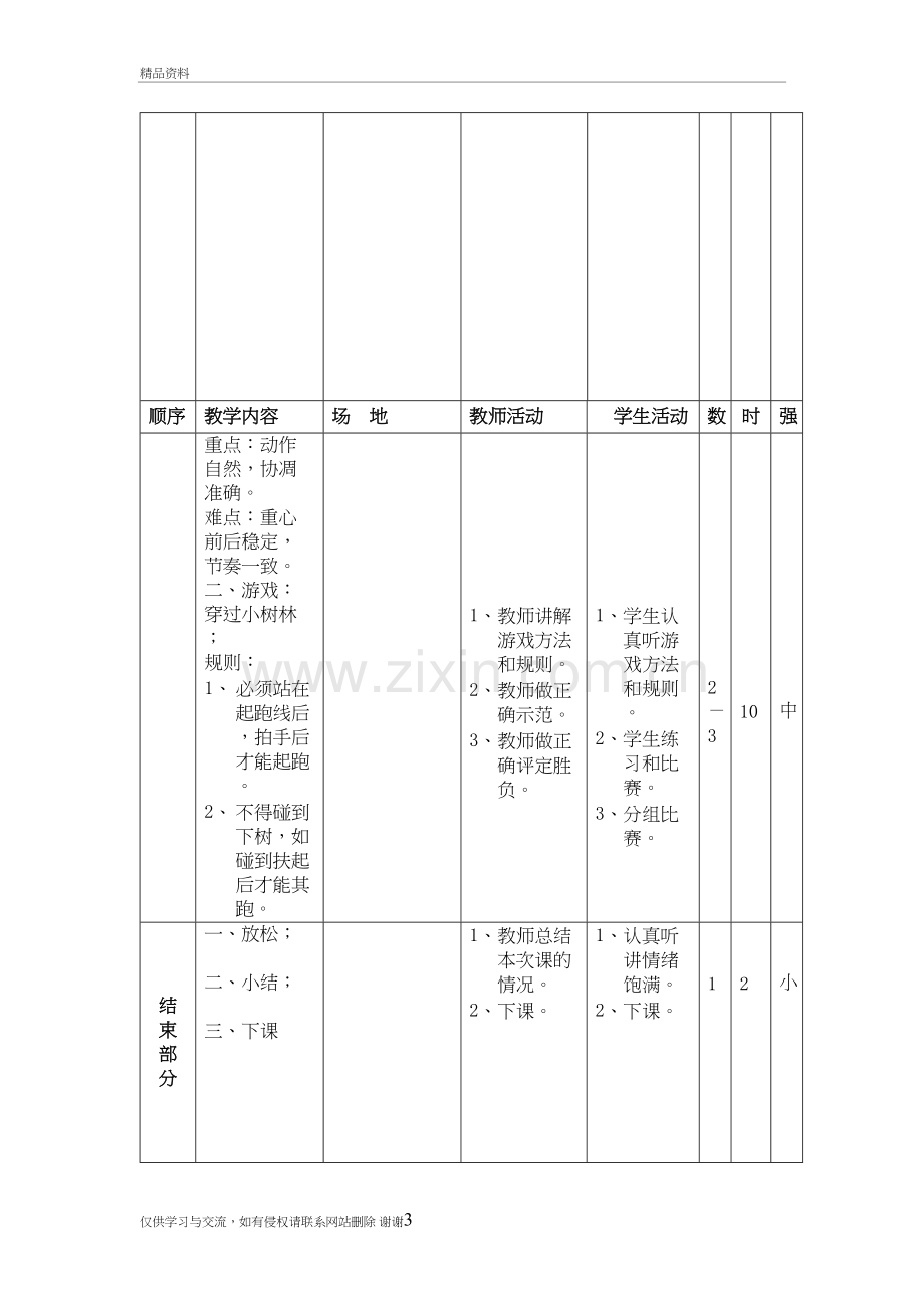 三年级体育课教案及反思教学提纲.doc_第3页