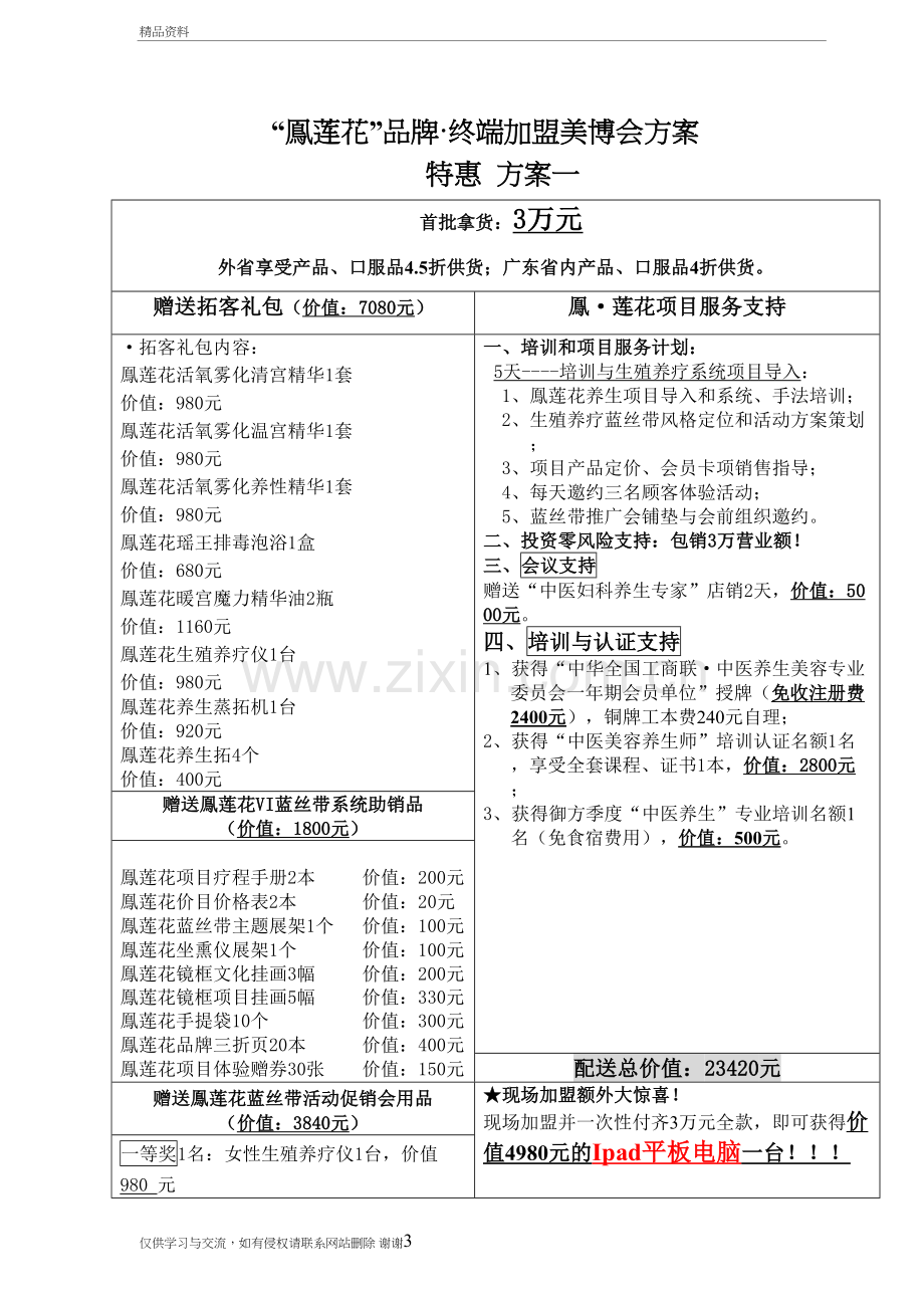 3月美博会鳯莲花终端加盟方案教学文案.doc_第3页