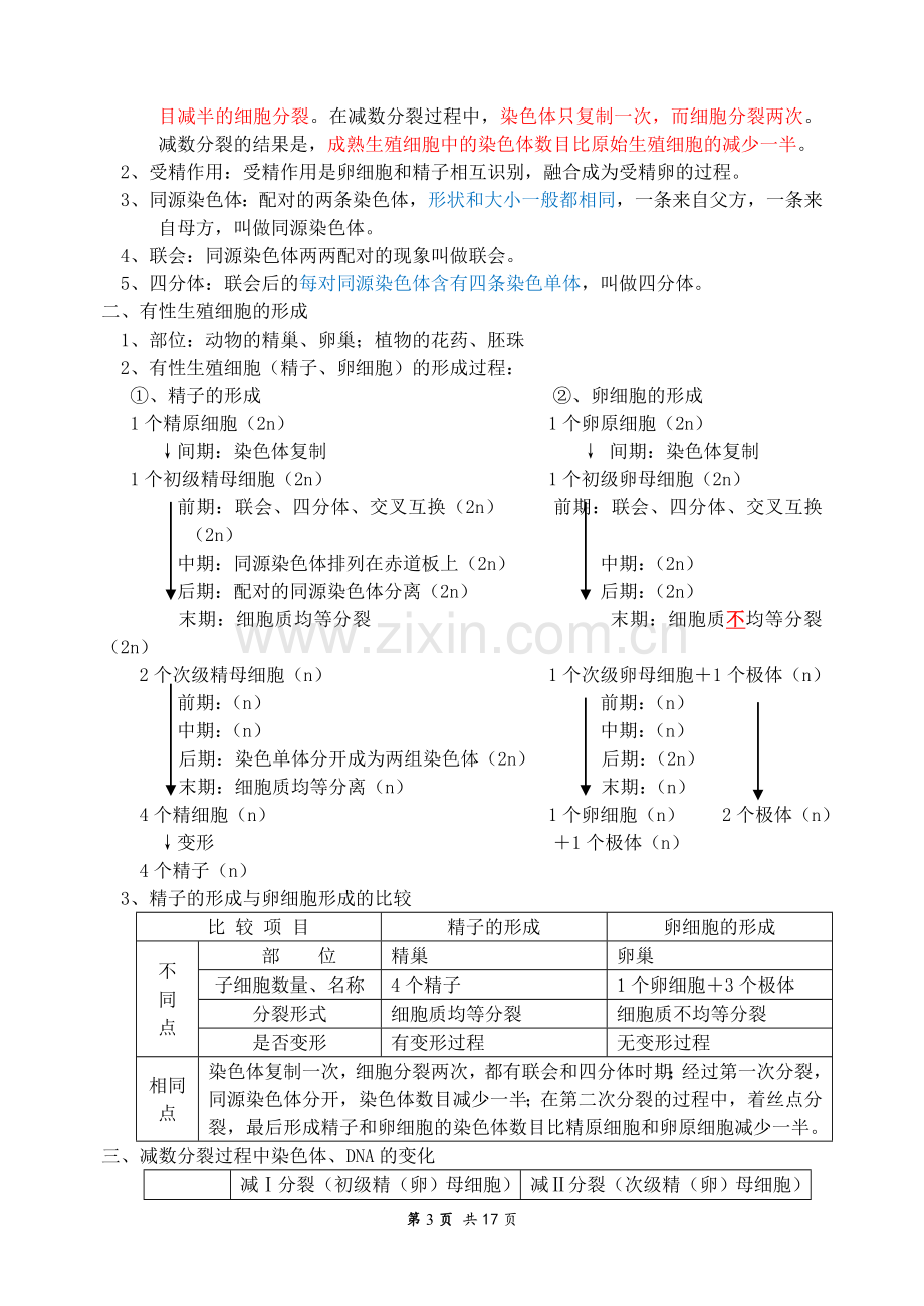 高中生物人教版必修二知识点总结资料讲解.doc_第3页