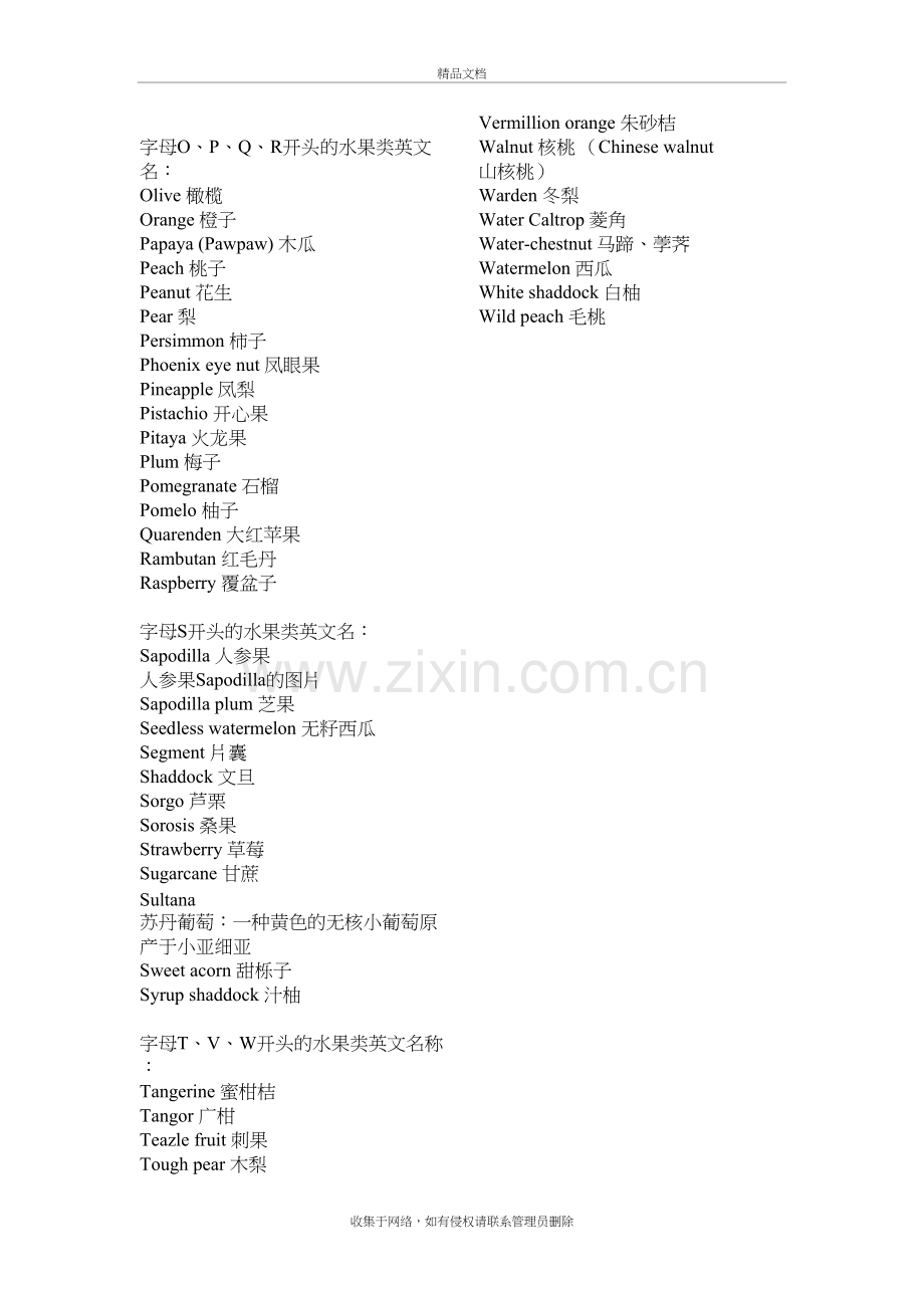 水果英语单词大全复习过程.doc_第3页