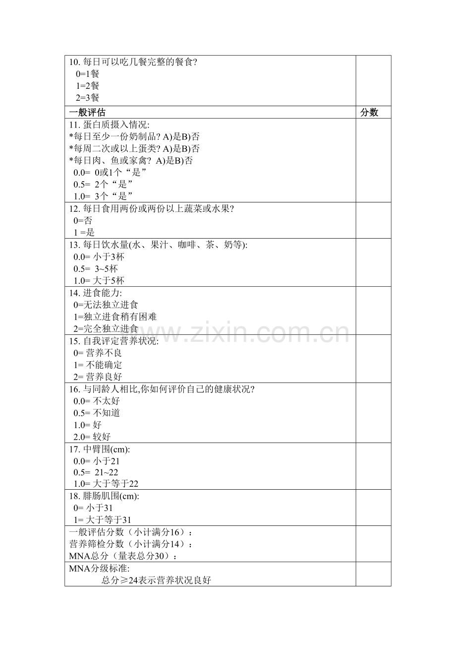 微型营养评估MNA表演示教学.doc_第3页