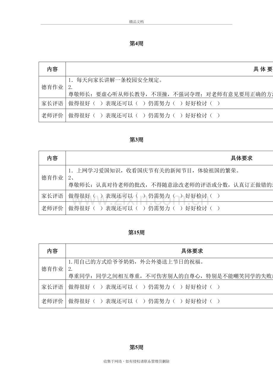 小学生每周德育作业培训讲学.doc_第3页