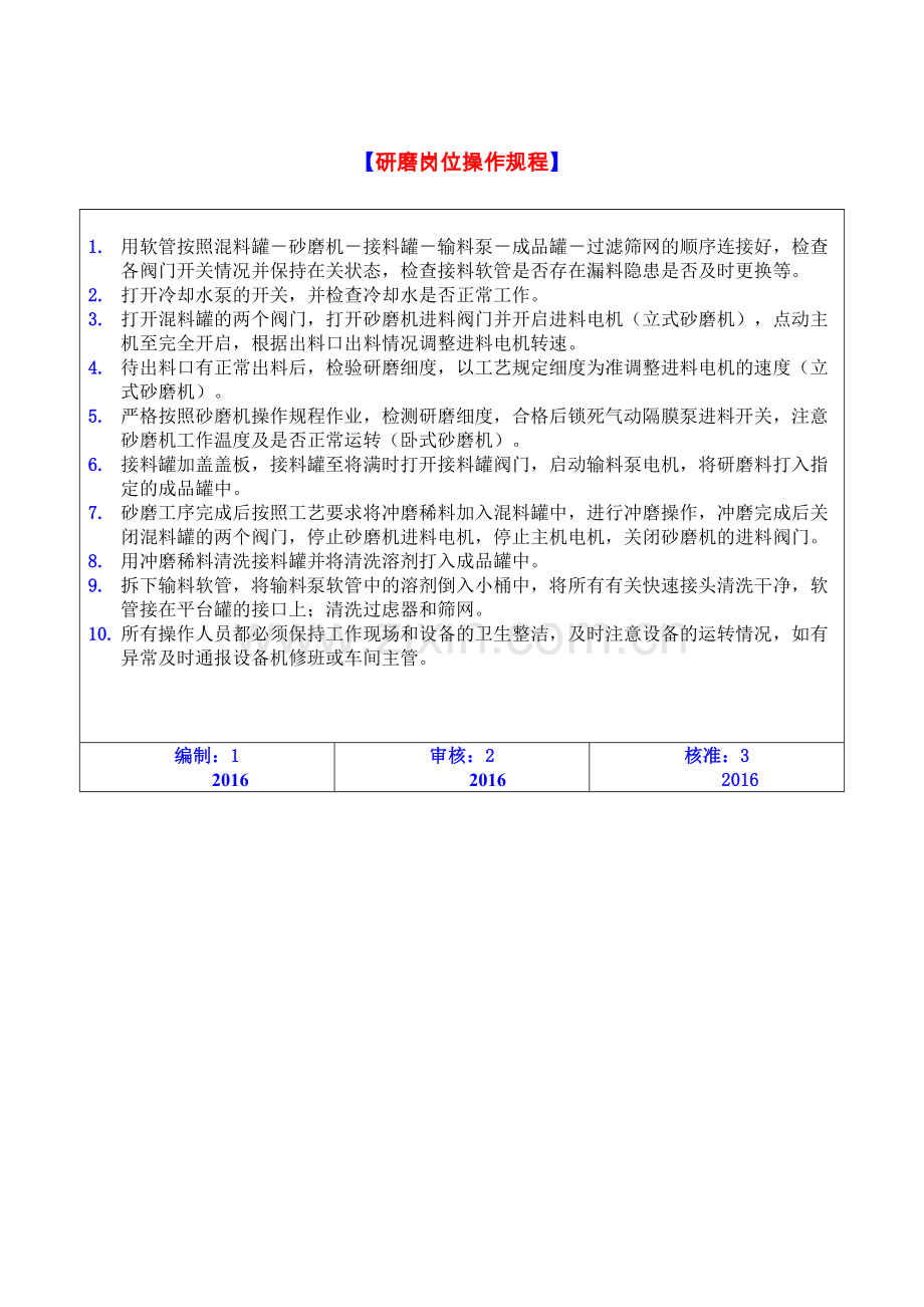 涂料安全生产操作规程汇编)..讲解学习.doc_第2页