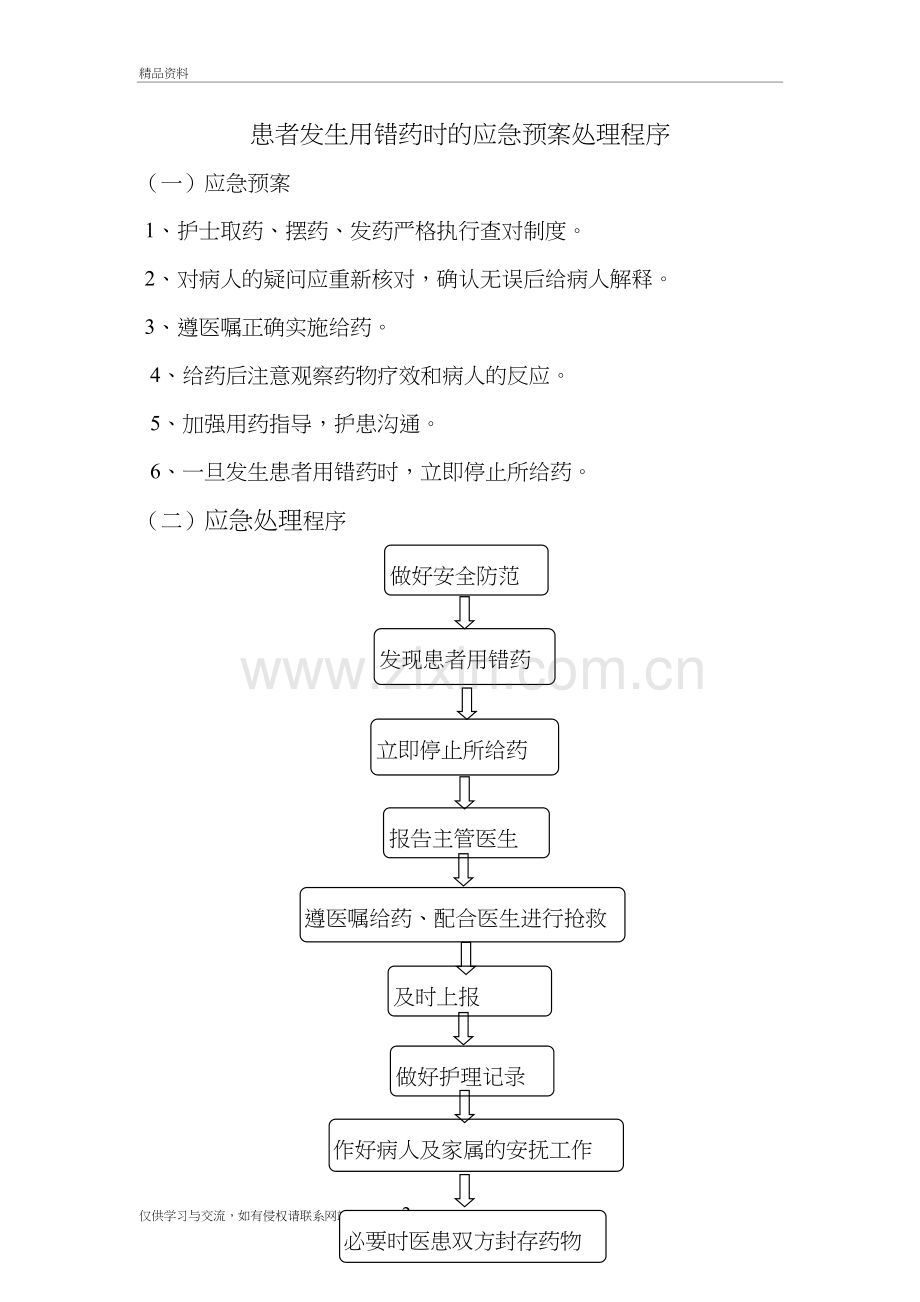 患者发生用错药时的应急预案处理程序复习进程.doc_第2页