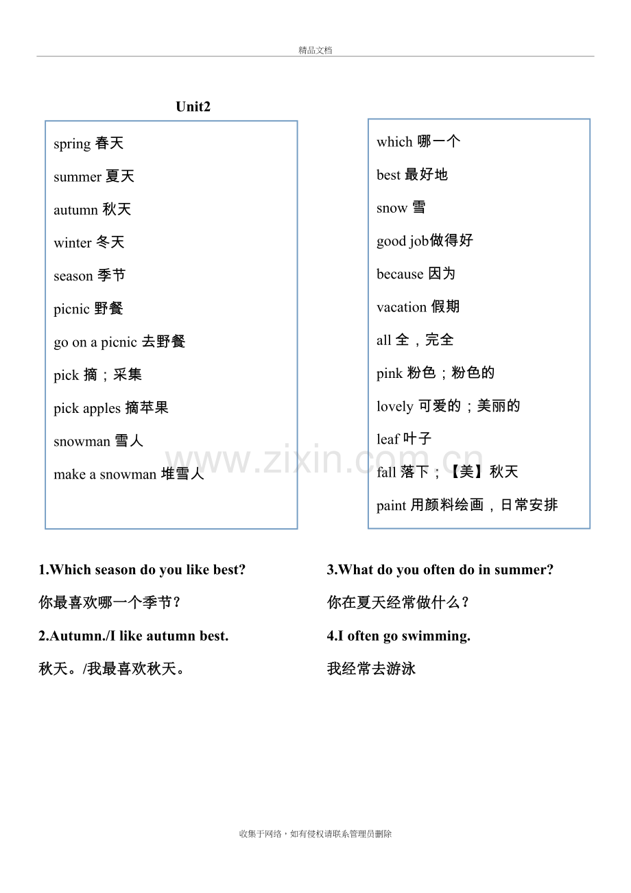 新人教版五年级英语下册单词表复习课程.doc_第3页