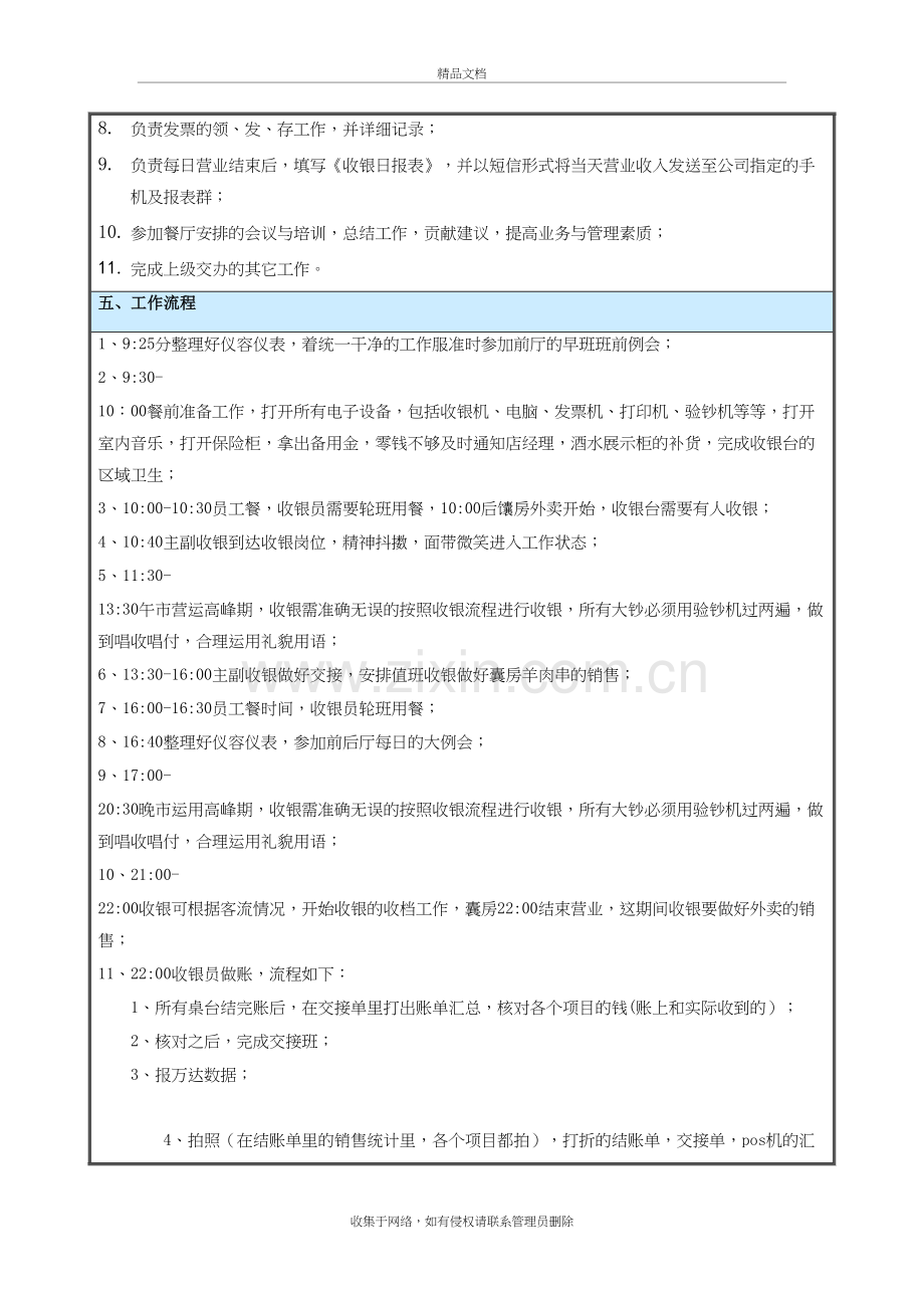 巴依古丽收银员岗位职责新讲课稿.doc_第3页