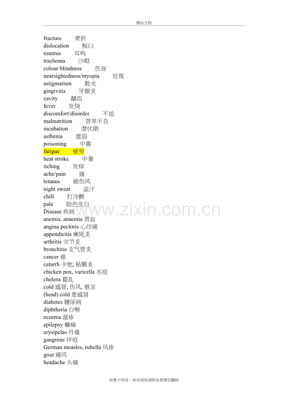 常见疾病英文单词教学内容.doc_第3页