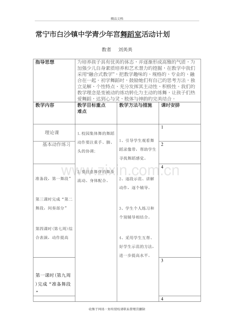 常宁市白沙镇中学青少年宫舞蹈室活动计划doc资料.doc_第2页