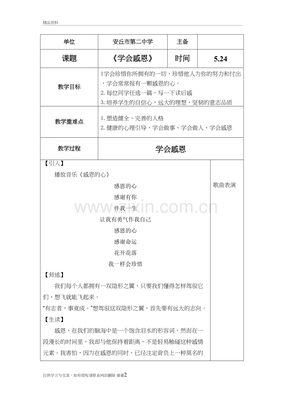 校本课程-学会感恩讲课讲稿.doc_第2页