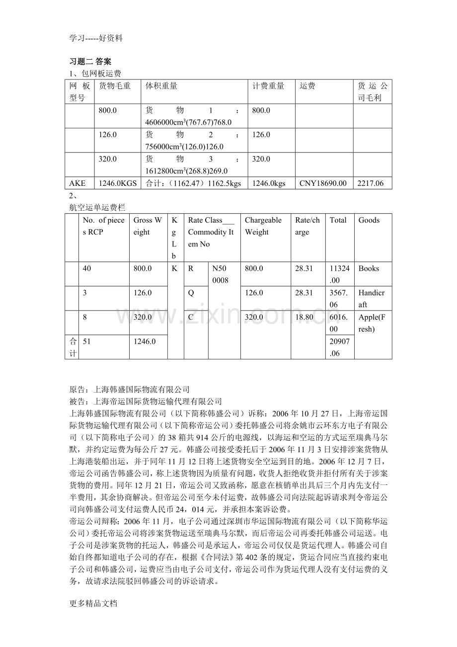 货运代理相关问题复习资料讲解.doc_第2页