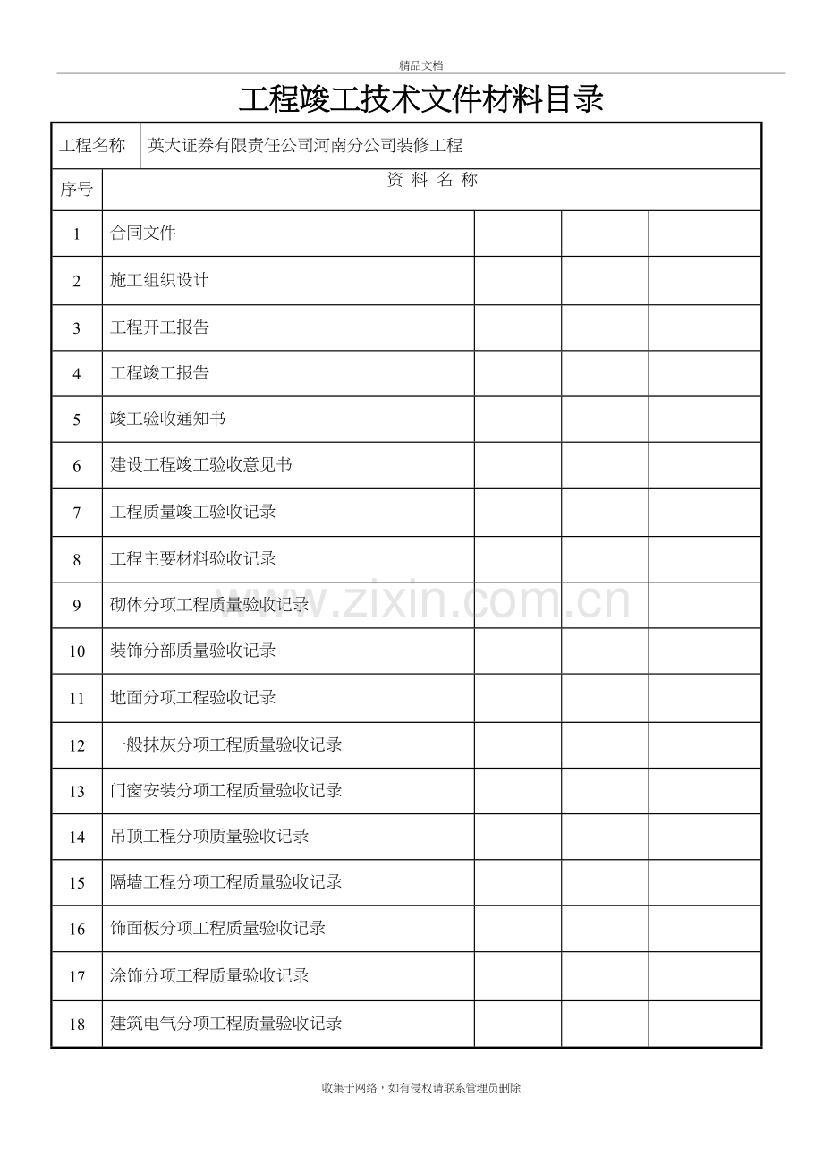 精装修工程竣工资料(全部)资料.doc_第3页