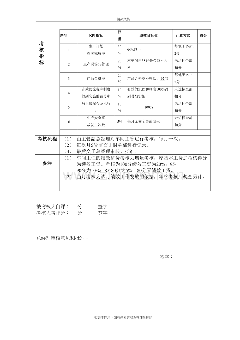 车间主管绩效考核表教学提纲.doc_第3页