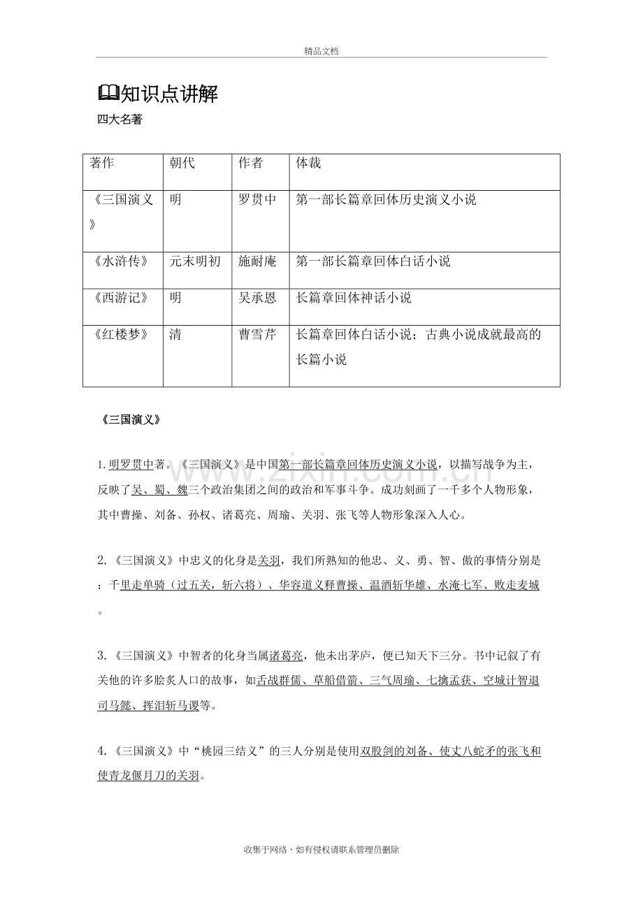 小学必考-四大名著考点-知识竞赛及答案上课讲义.doc_第3页