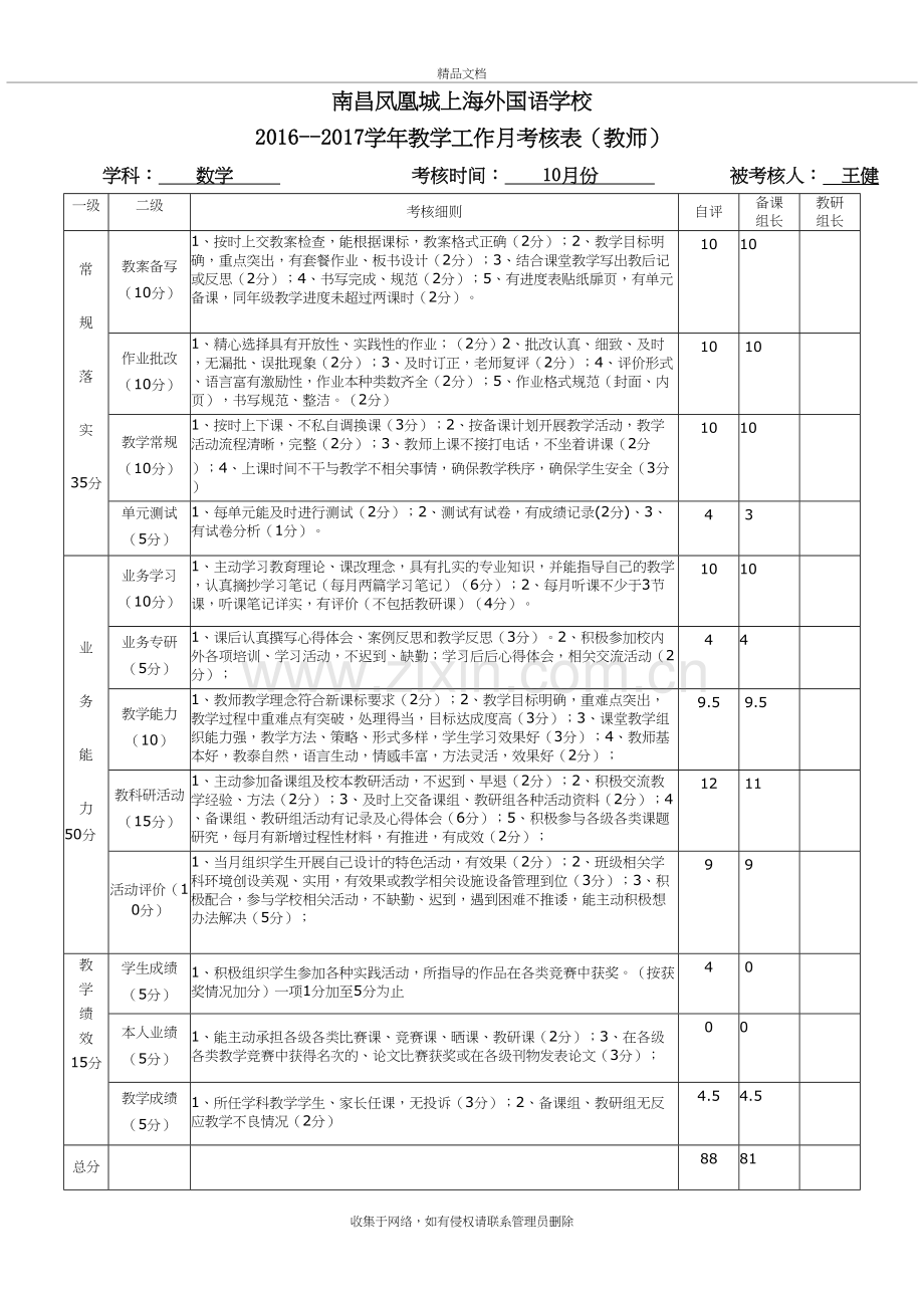 样本教师月考核自评表备课讲稿.doc_第3页