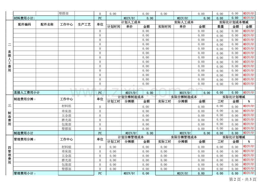 产品生产成本核算表演示教学.xls_第2页