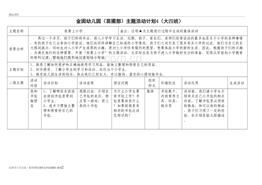 我要上小学主题方案培训资料.doc_第2页