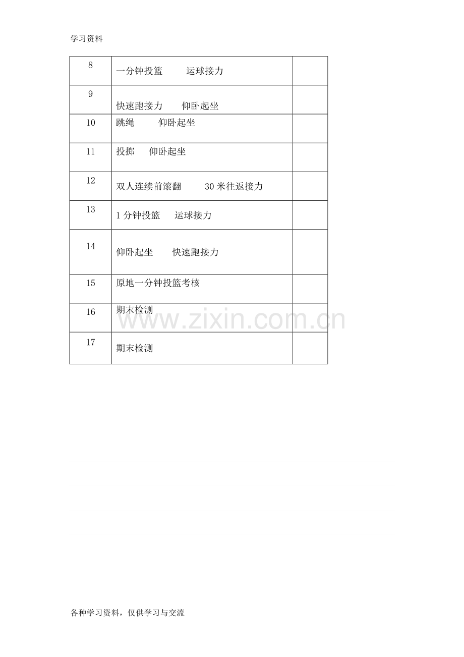 小学体育六年级下册体育教案09665教学提纲.doc_第3页