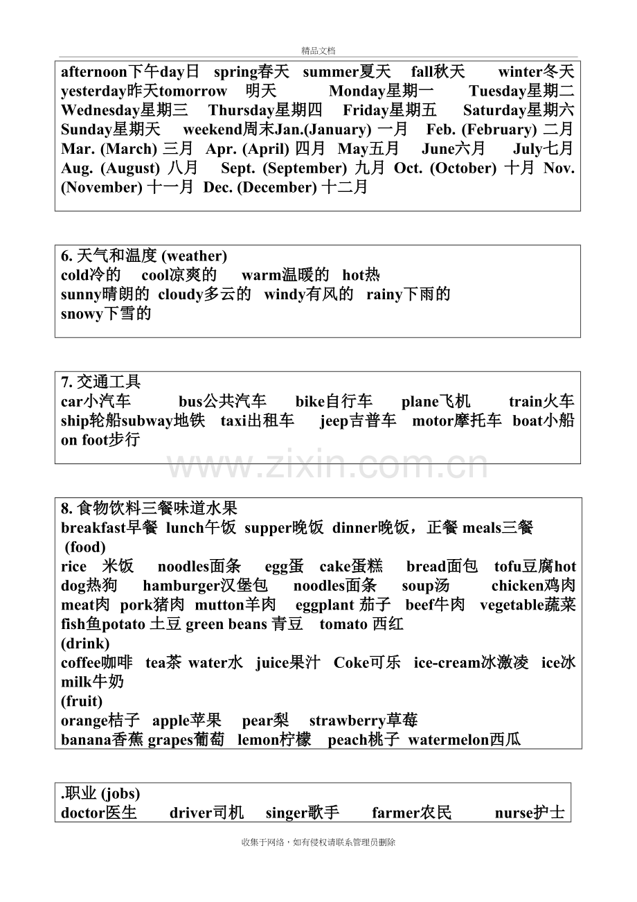 小学英语单词分类卡片doc资料.doc_第3页