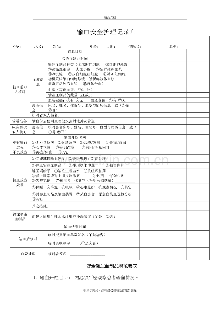 输血护理记录单讲课讲稿.doc_第2页