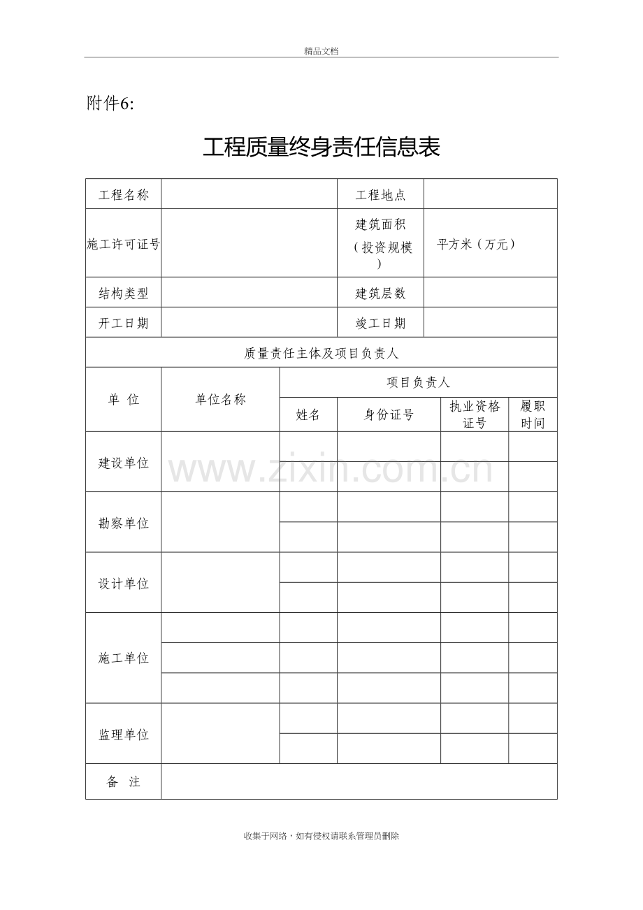 工程质量终身责任信息表教学内容.doc_第2页