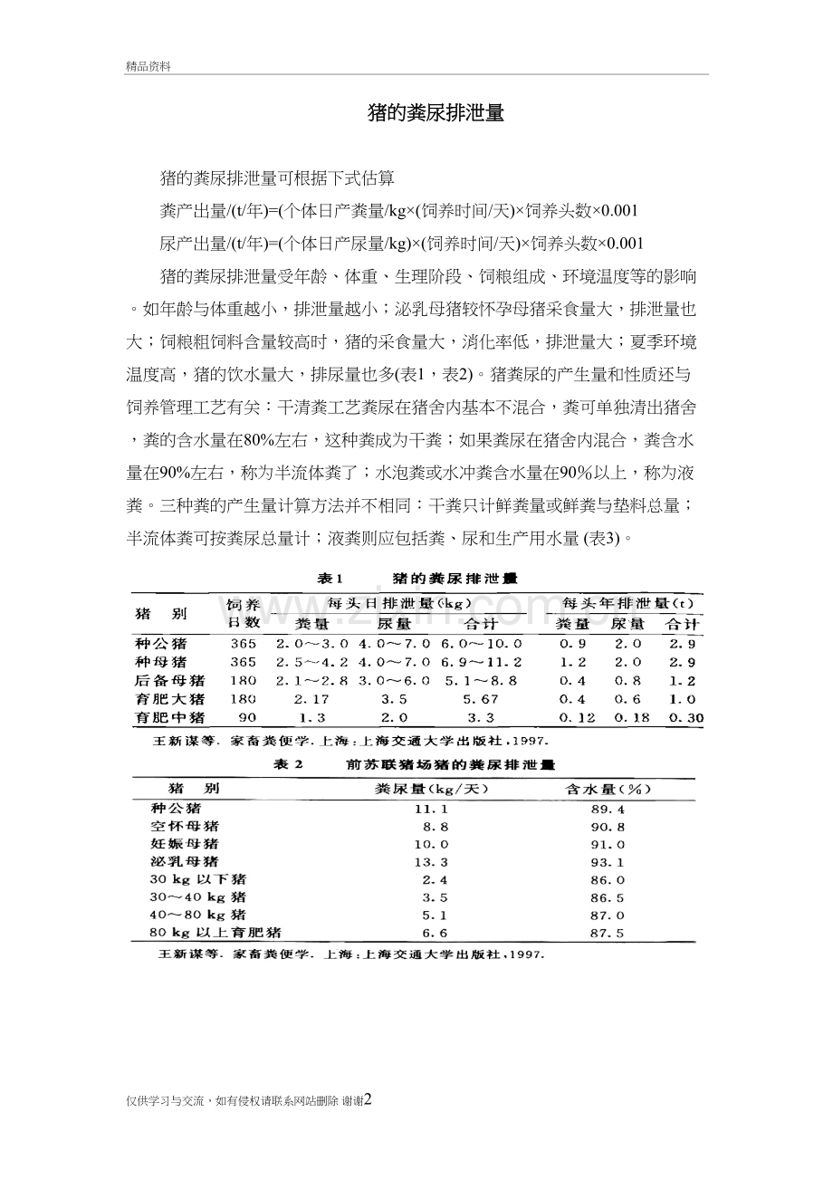 猪的粪尿排泄量电子教案.doc_第2页