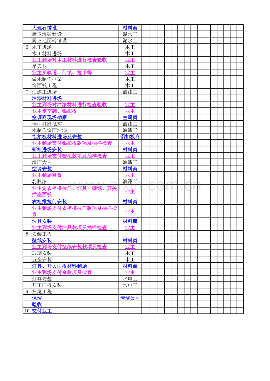 家装工程施工进度表教程文件.xlsx_第2页