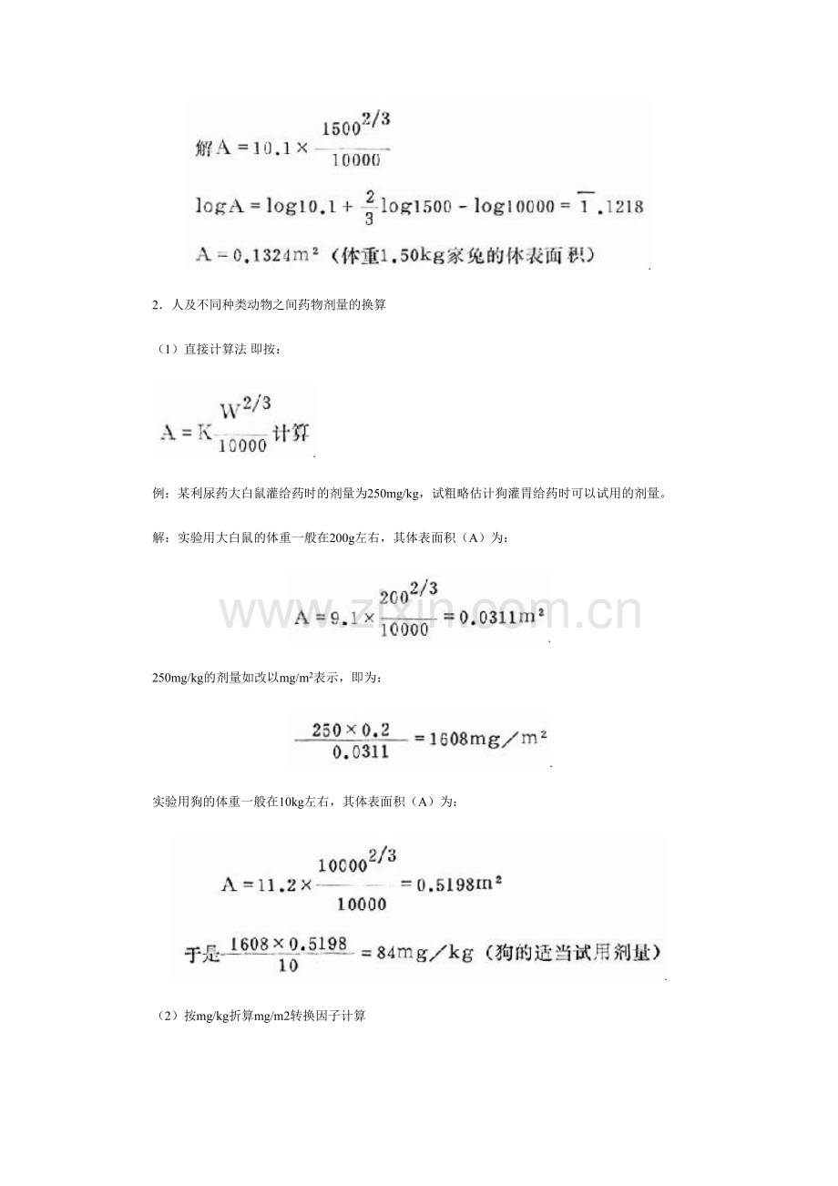 人与实验动物用药剂量换算说课讲解.docx_第3页