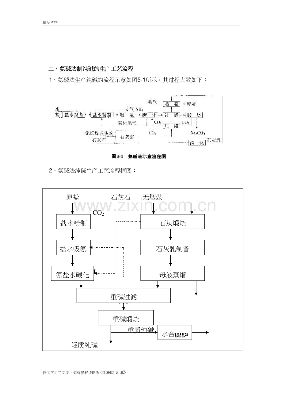 氨碱法纯碱生产工艺概述教学文案.doc_第3页