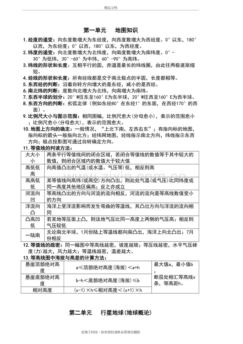 -高一地理必修一知识点总结教学提纲.doc_第2页