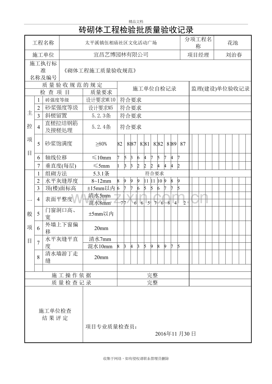 花坛砌体检验批学习资料.doc_第2页