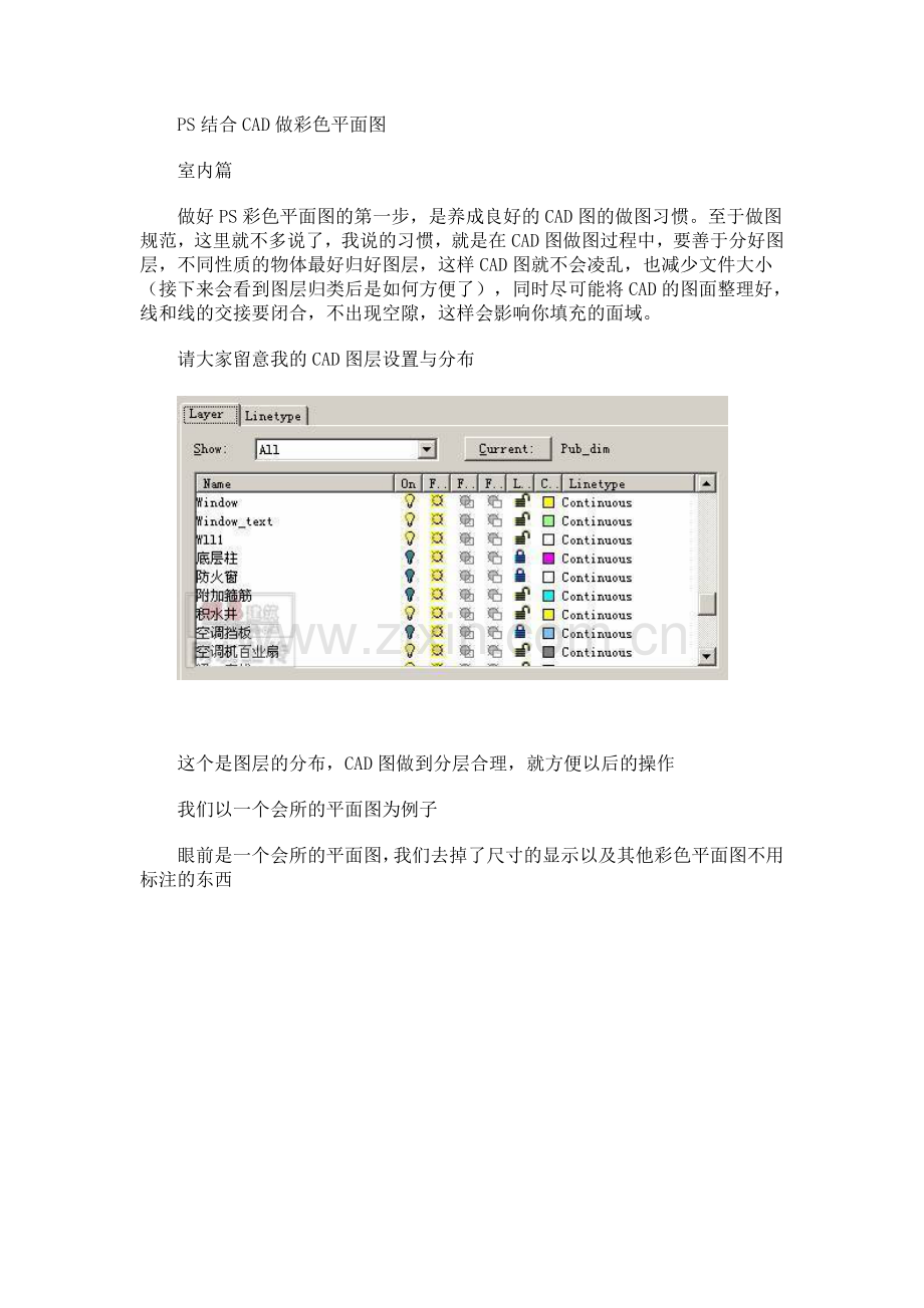 用CAD和PS制作平面布置图知识分享.doc_第1页