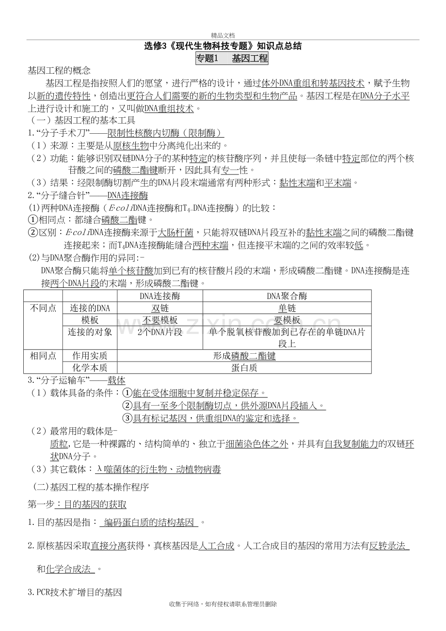 选修3《现代生物科技专题》知识点总结备课讲稿.doc_第2页