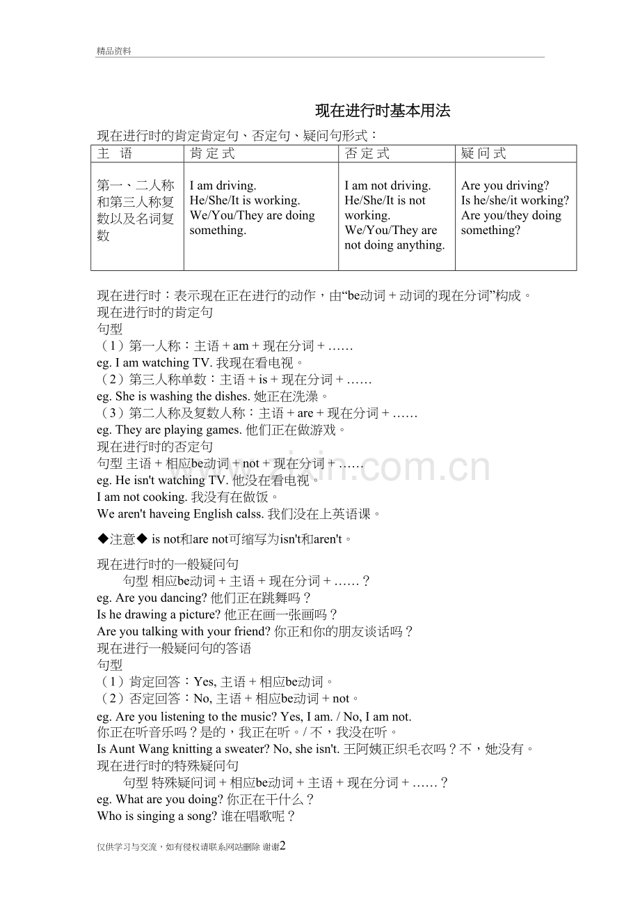 现在进行时的基本用法学习资料.doc_第2页