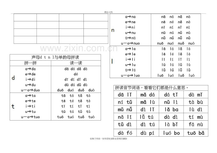 声母与单韵母拼读演示教学.doc_第3页