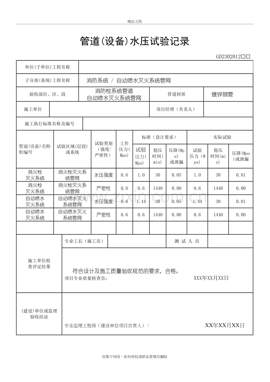 (设备)消防隐蔽工程验收记录表讲解学习.doc_第2页